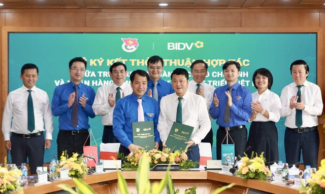 T.Ư Đoàn ký kết hợp tác với Ngân hàng BIDV giai đoạn 2023 - 2025 - Ảnh 1.