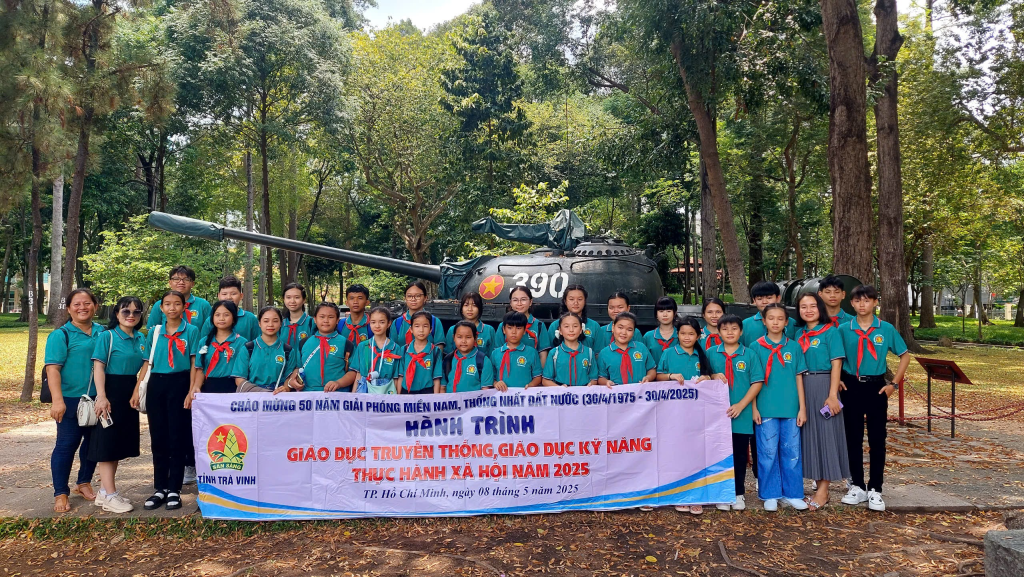 Tổ chức Hành trình giáo dục truyền thống, giáo dục kỹ năng thực hành xã hội năm 2025 cho thiếu nhi Trà Vinh